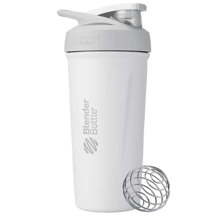 White Stainless-Steel Protein Shake Cup 28oz | Material#Polypropylene (PP)_Color#White_Size#28oz